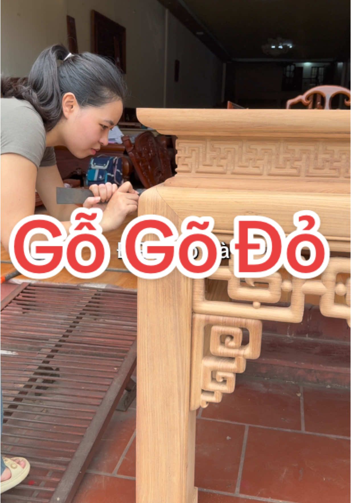 Chia sẻ về gỗ gõ đỏ – lựa chọn đáng tin cậy cho đồ thờ#dogo #noithat #dothocung #angiantho #hoanhphicaudoi #xuhuong #fyp 