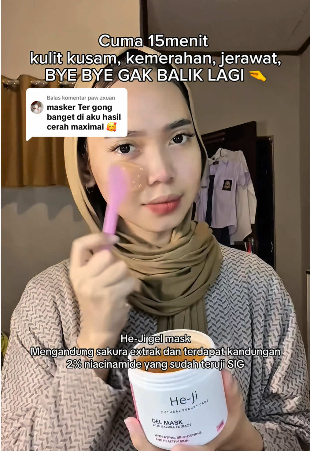 Membalas @paw zxuan bye bye bye kulit kusam 🤙🏻 #maskerviral #pakaiheji #gelmaskheji #maskerwajah #hejinaturalbeautycare #gelmask #foryou #trending #fyp 