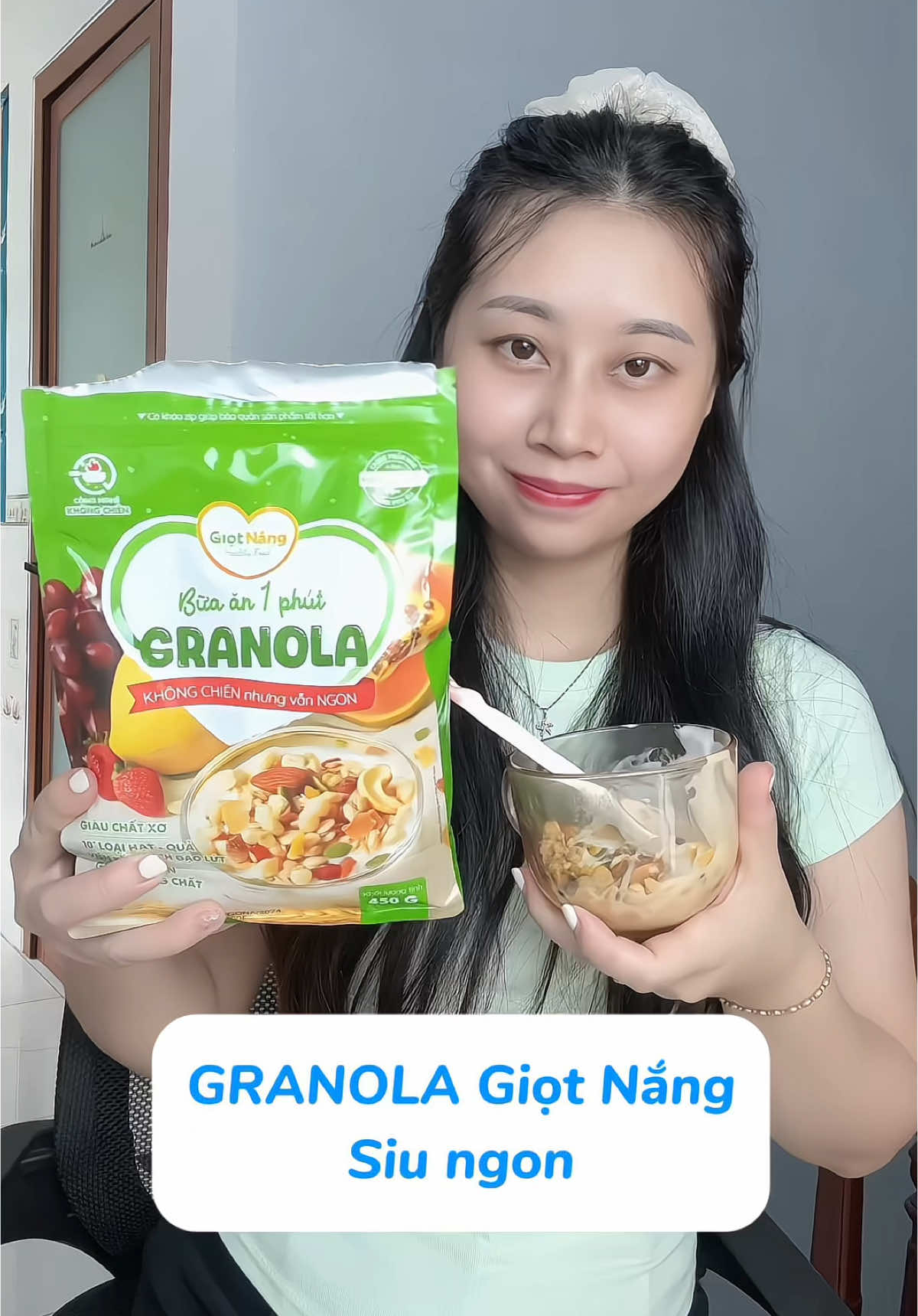 Granola của nhà Giọt Nắng siêu ngon mấy bà ăn thử đi nè #granola #granolagiotnang #giotnang #doanhealthy #mebau #mebim #mebesua0709 