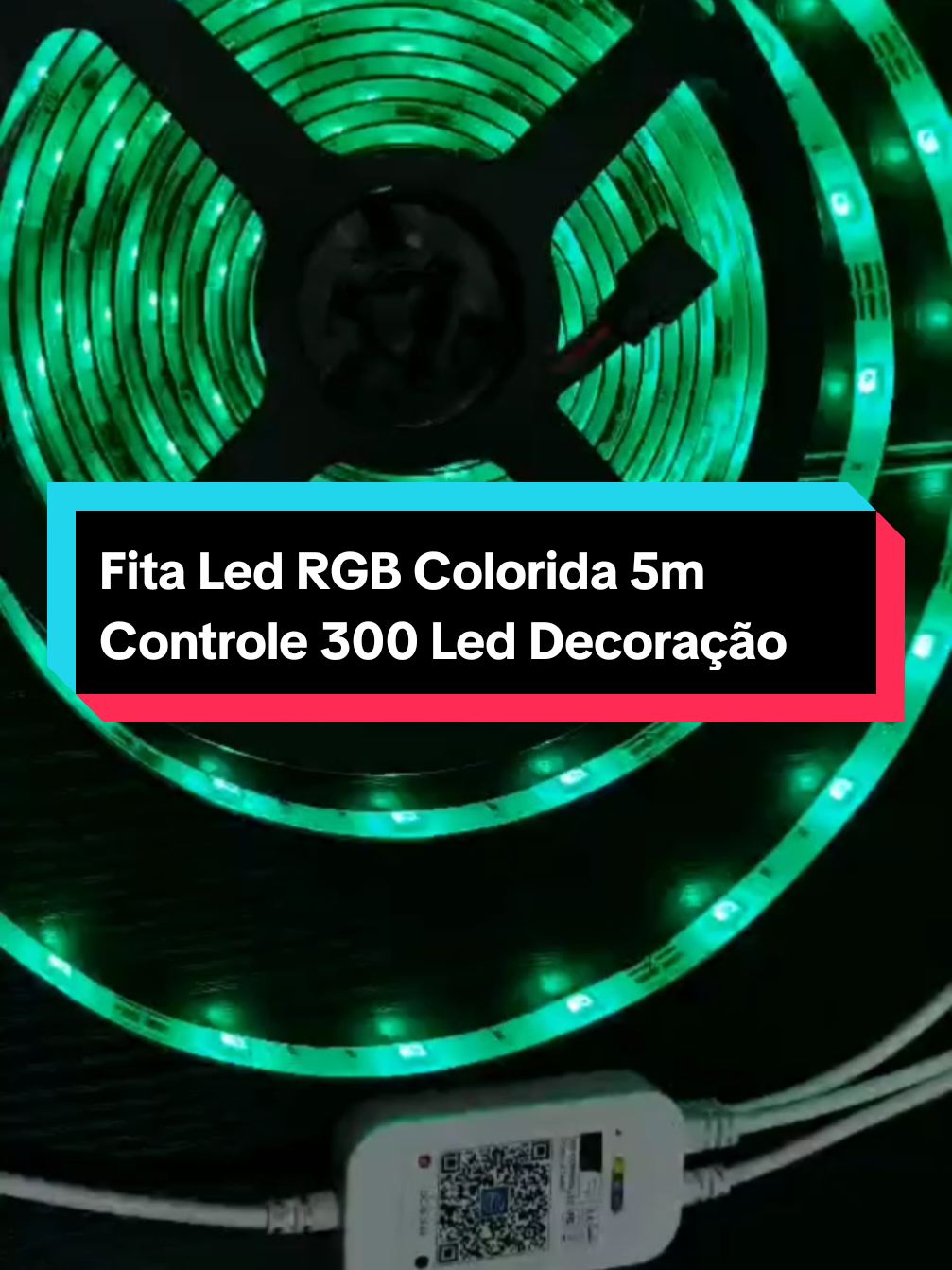 Fita Led RGB 3528 Colorida 5m Controle Remoto 300 Led Decoração Casa Loja Gesso Teto Sanca Vitrine GARANTA A SUA AGORA #fitaled #decoracao #vitrine #tiktokshopchegou #tiktokshop #achadinhos 