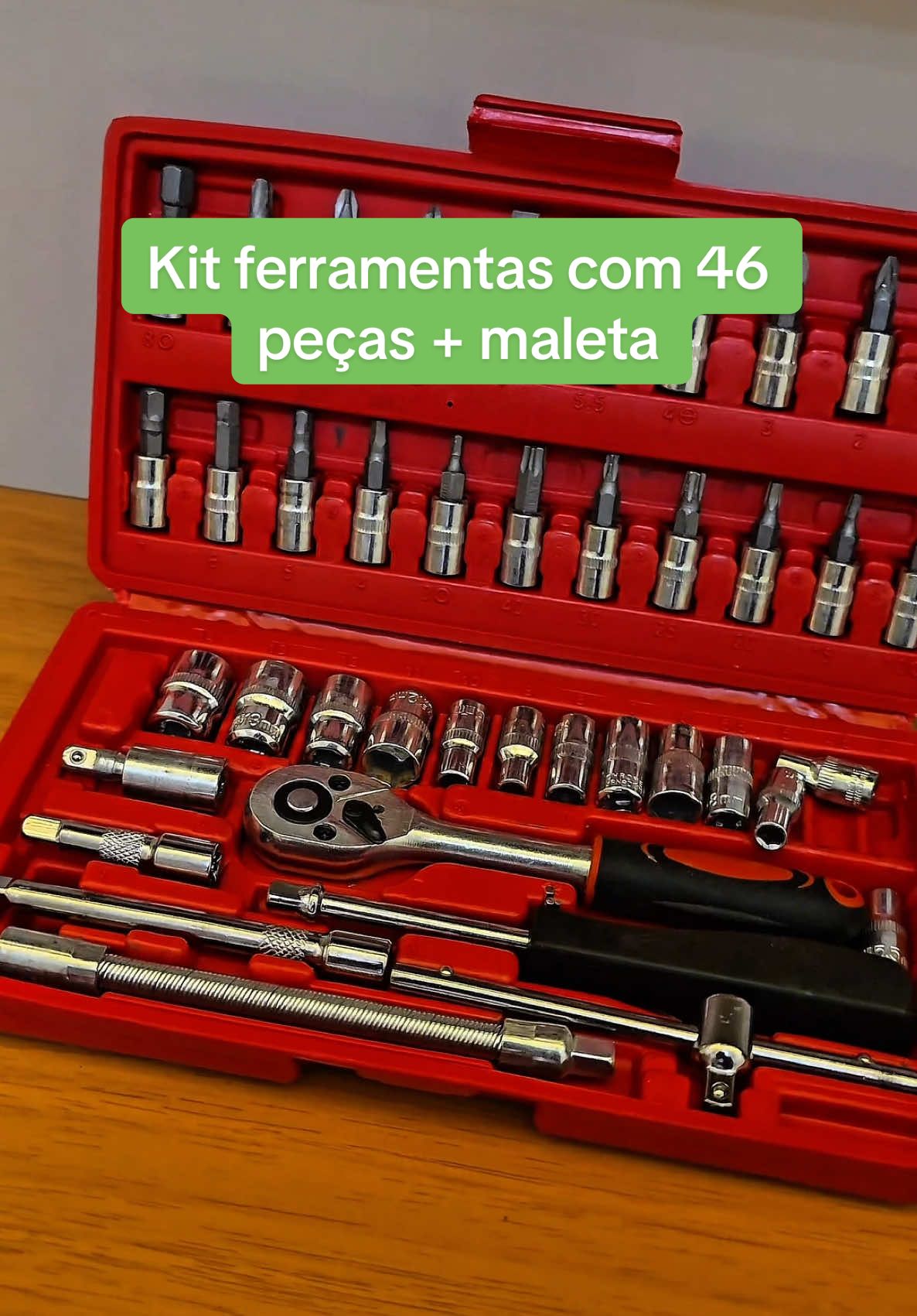 Melhor kit de ferramentas com 46 peças +maleta, o kit de ferramentas que você precisa ter em casa. #tiktokshopchegou #ferramentas 