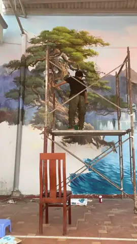 mất mấy trục năm để tạo tác cây cổ thụ- nhưng chỉ mất 2 tiếng để vẽ nên cây😂