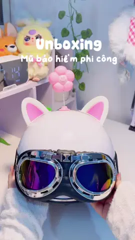Nón bảo hiểm phi công ˚.🎀༘⋆#mubaohiem#nonphicong #review#unboxing#muhiemnuadau #fyp#xuhuong #viral