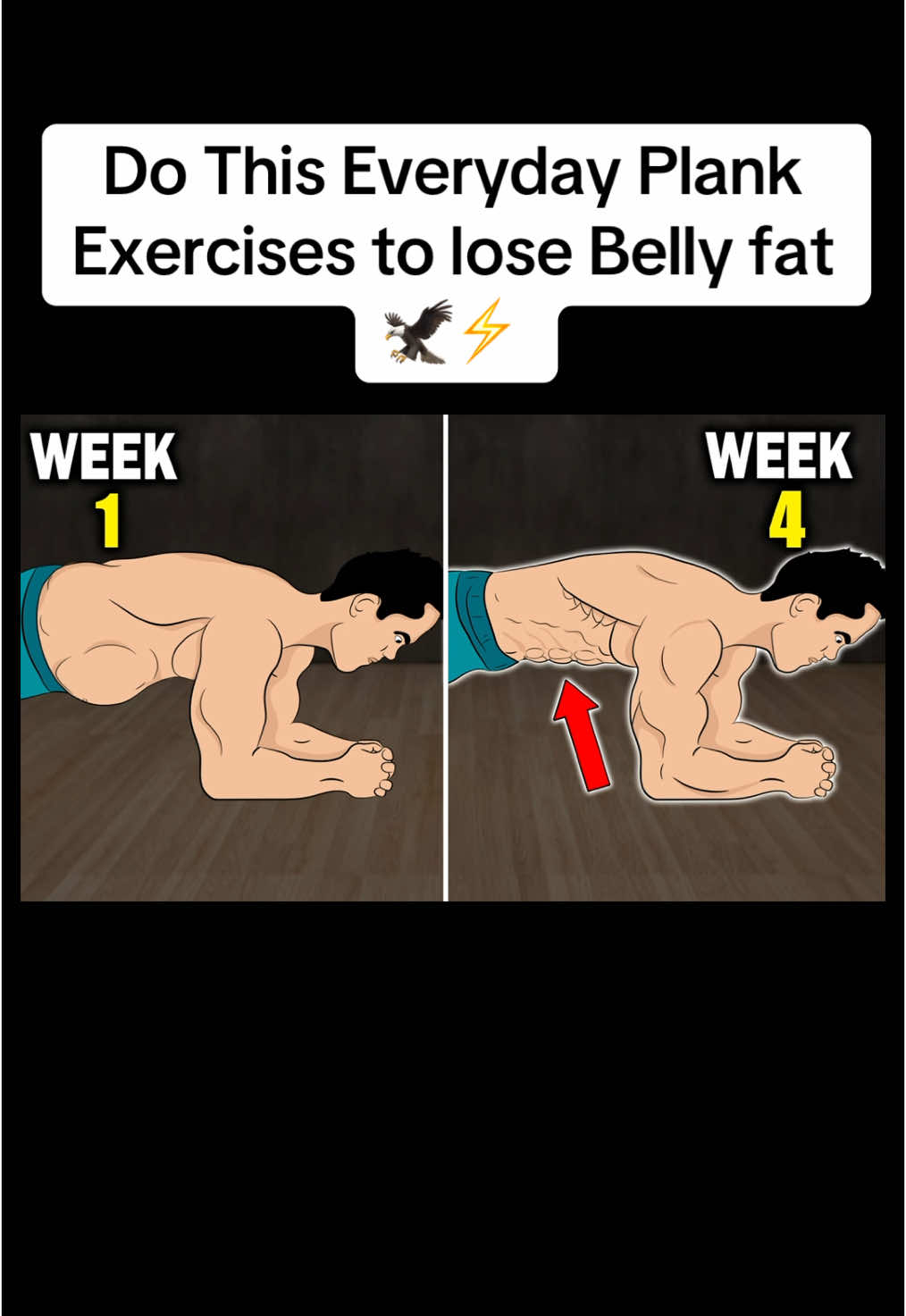 Do This Everyday Plank exercises to lose belly fat 🦅⚡️ #PlankChallenge #FlatStomach #BellyFatWorkout #HomeFitness #CoreWorkout #weightlosstips 