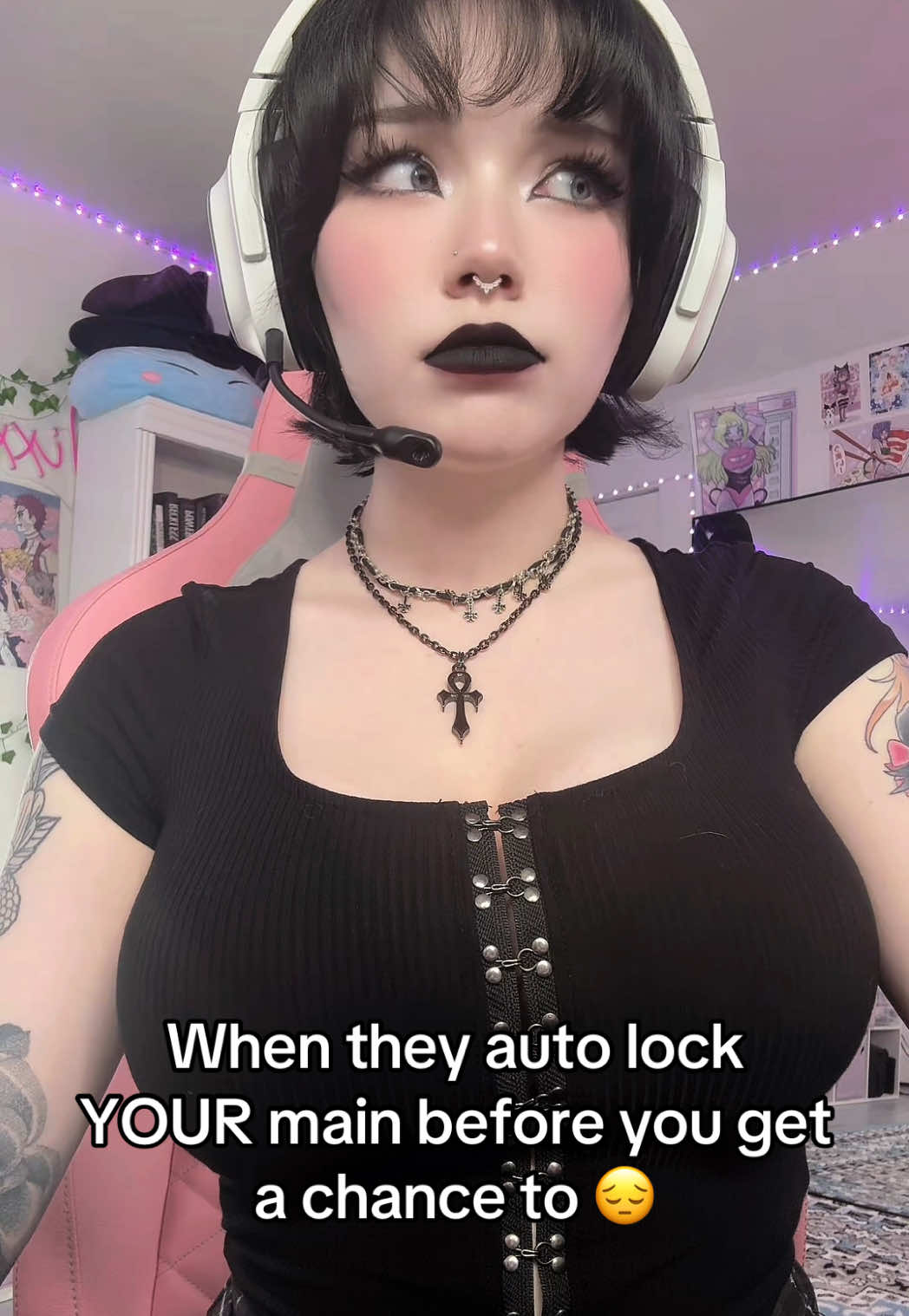 Rude 😔 #altgirl #altfashion #gothgirl #gaming #marvelrivals #funnygaming 