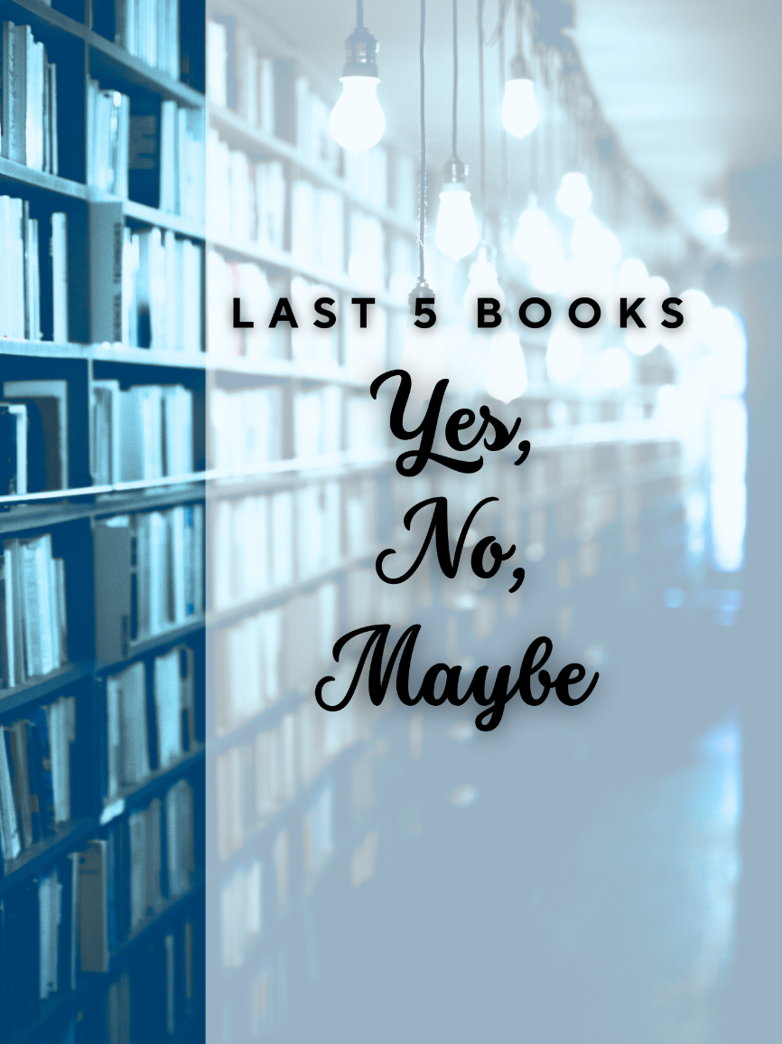 yes/no/maybe recommendations for the last 5 books that I've read #BookTok #bookrecs📚 #fictionbooks #fantasybooks #audiobook 