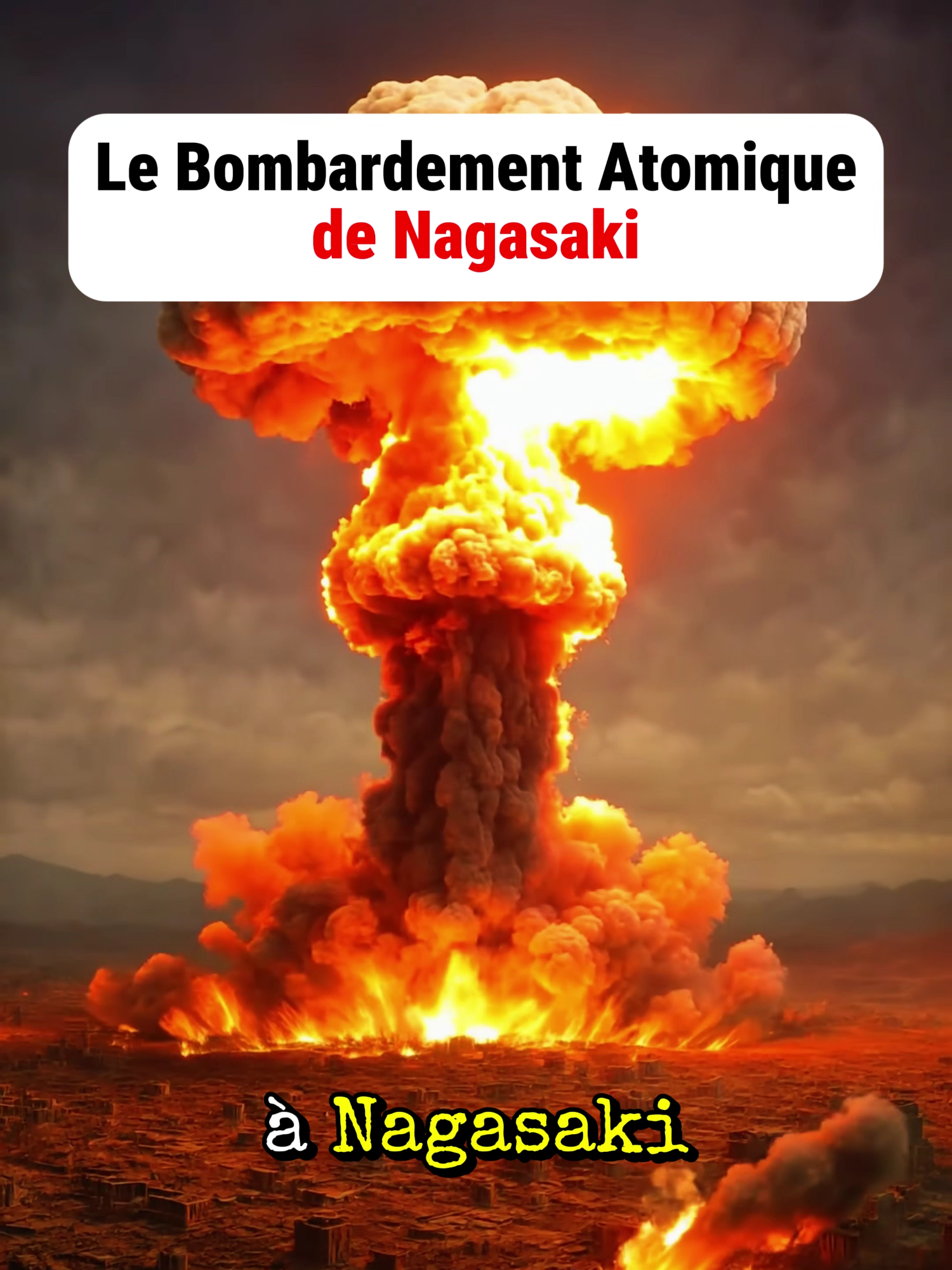 Le 9 août 1945, un seul avion change à jamais le destin de Nagasaki. La bombe « Fat Man » explose à 11h02… mais c’était la deuxième cible. Découvre comment un changement de météo a scellé le sort de milliers de vies. #WW2 #Histoire #Nagasaki #TikTokHistoire