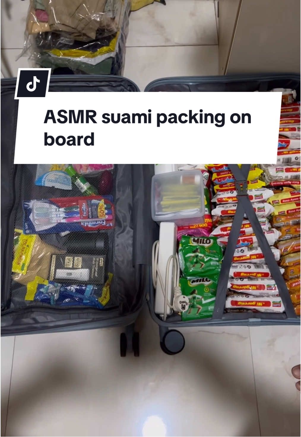 ASMR packing suami on board 🫩  selamat berlayar lagi suamiku 🤍  #happysailing #ldmstory #asmrsounds #packingasmr 