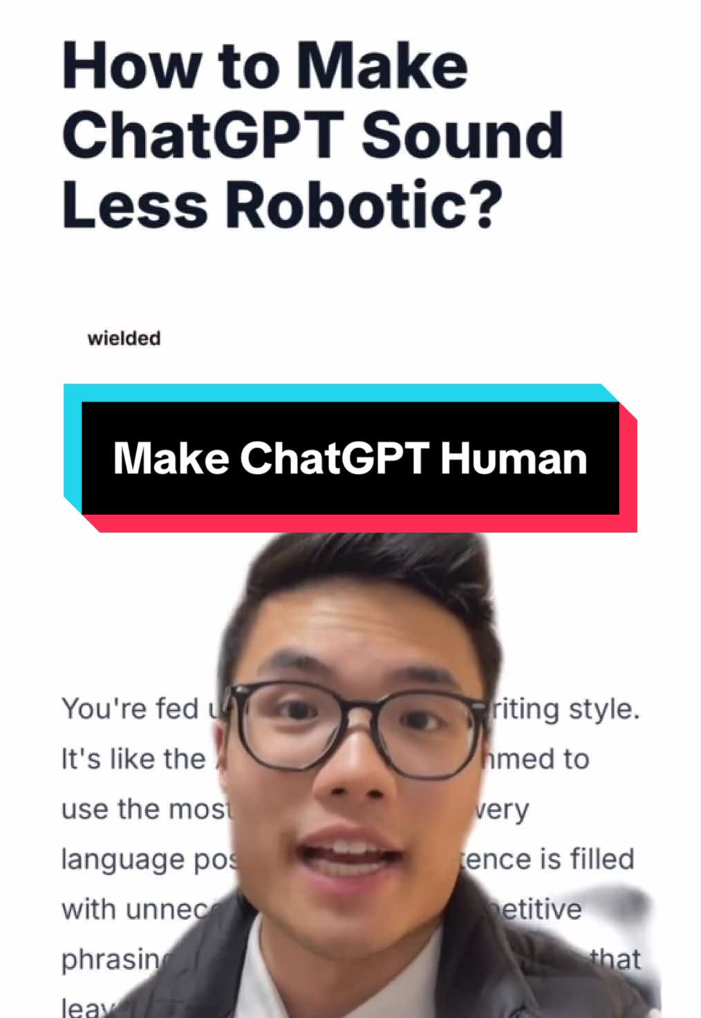 This is the what you need to do to make ChatGPT sound human, not robotic, and get rid of those em-dashes!  #chatgpttutorial #aitechtips #aitips #promptengineering #chatgpt #ai #fyp 