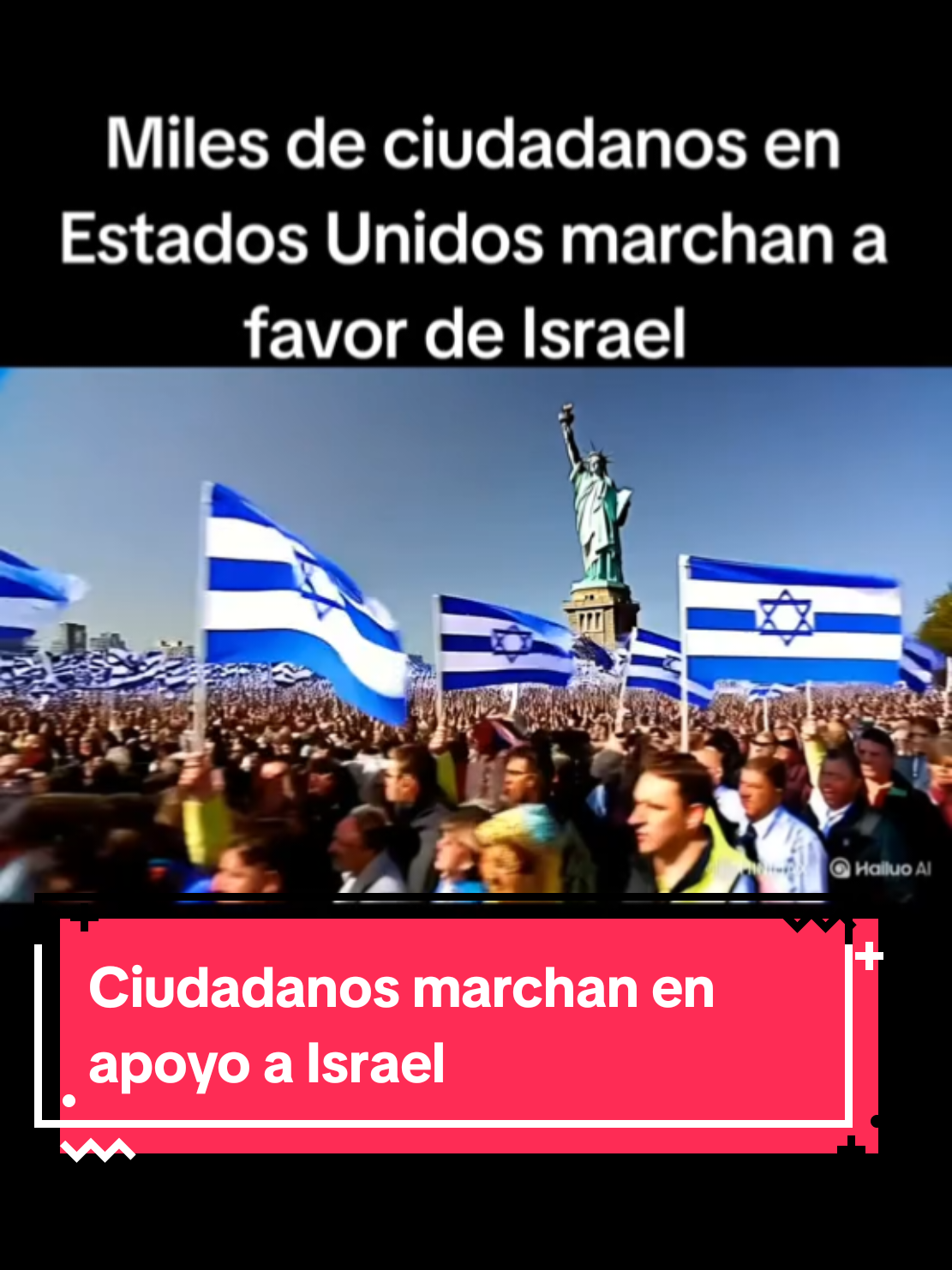 Miles de ciudadanos en EEUU marchan a favor de Israel #eeuu🇺🇸 #israel🇮🇱 #israel #eeuu🇺🇸🇺🇸 