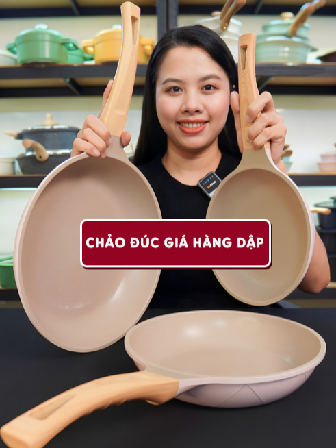 Vừa vào bếp là thấy mood lên hẳn với em chảo màu hồng pastel cute xỉu. Chống dính đỉnh cao - chiên trứng, áp chảo, xào gì cũng trơn tru không dính #chaochongdinh #chaochongdinhbeptu #chaochongdinhvanda #chaochien #chaochienxao #chaochienran #chaoran #chaorantrung