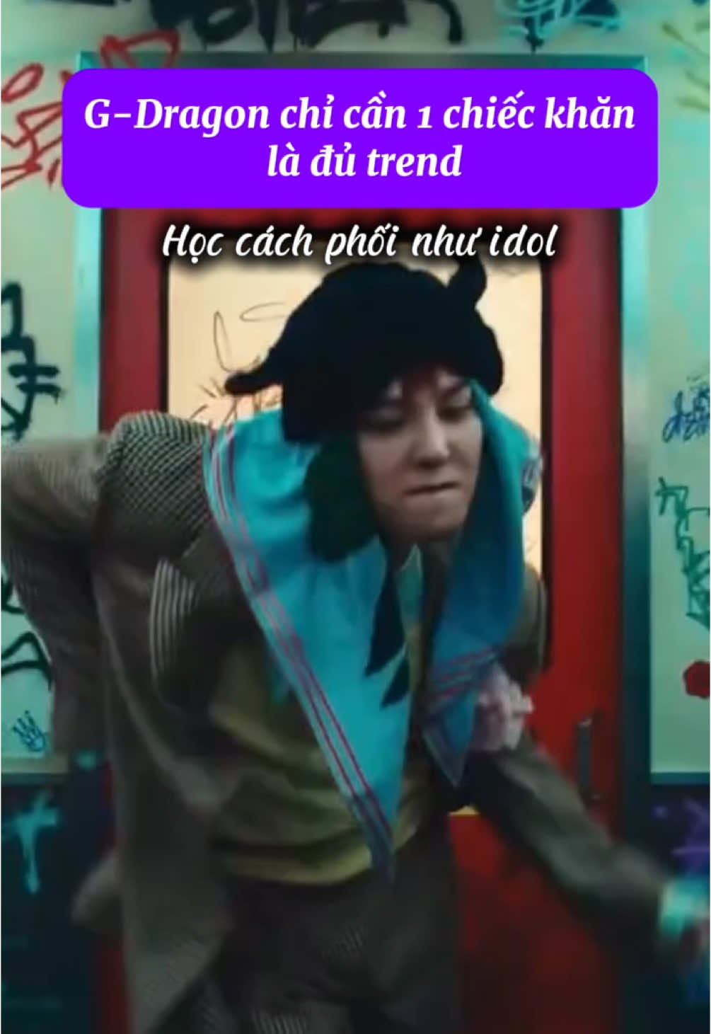 Cùng biến hoá 1 chiếc khăn như idol G- Dragon #oufitideas #gdragon_bigbang #phoidotheoidol #fashion #kstarspark 