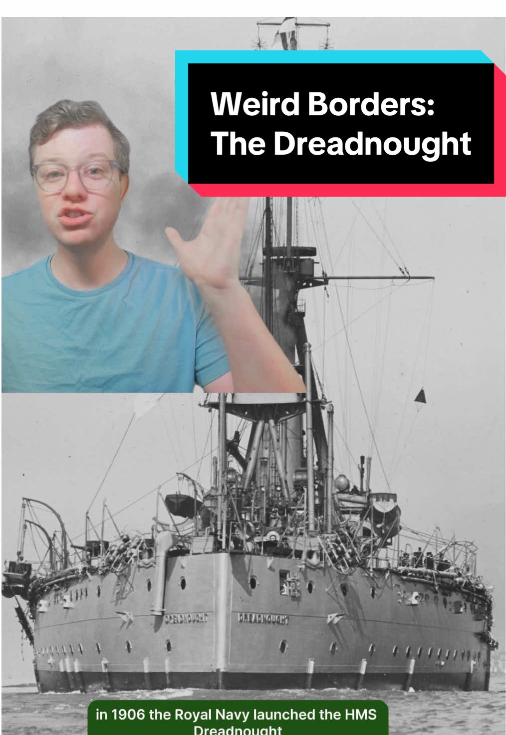 How the British Navy girlbossed too close to the sun with the Dreadnought (Check out @Studio Alpaca)  #geography #history #unitedkingdom #weirdborders #engineering #EduTok #LearnOnTikTok 