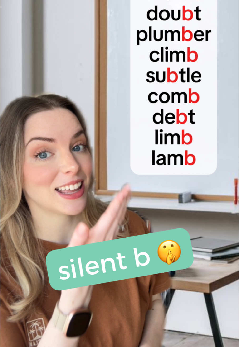 Words in English with a silent b 🤫 Do you know any others? 🤔 #english #englishteacher #learnenglish #englishlanguage #englishvocabulary #englishlearning #englishtips #englishlesson #englishclass #englishgrammar #englishpronunciation #americanenglish 