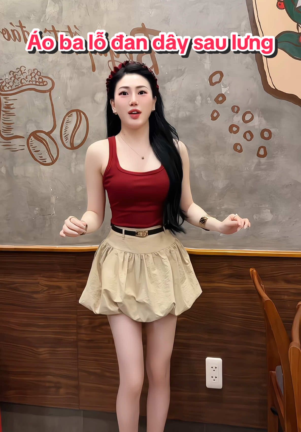 Áo ba lỗ cổ vuông dây bản to đan chéo sau lưng #yumydunggi #aobalo 