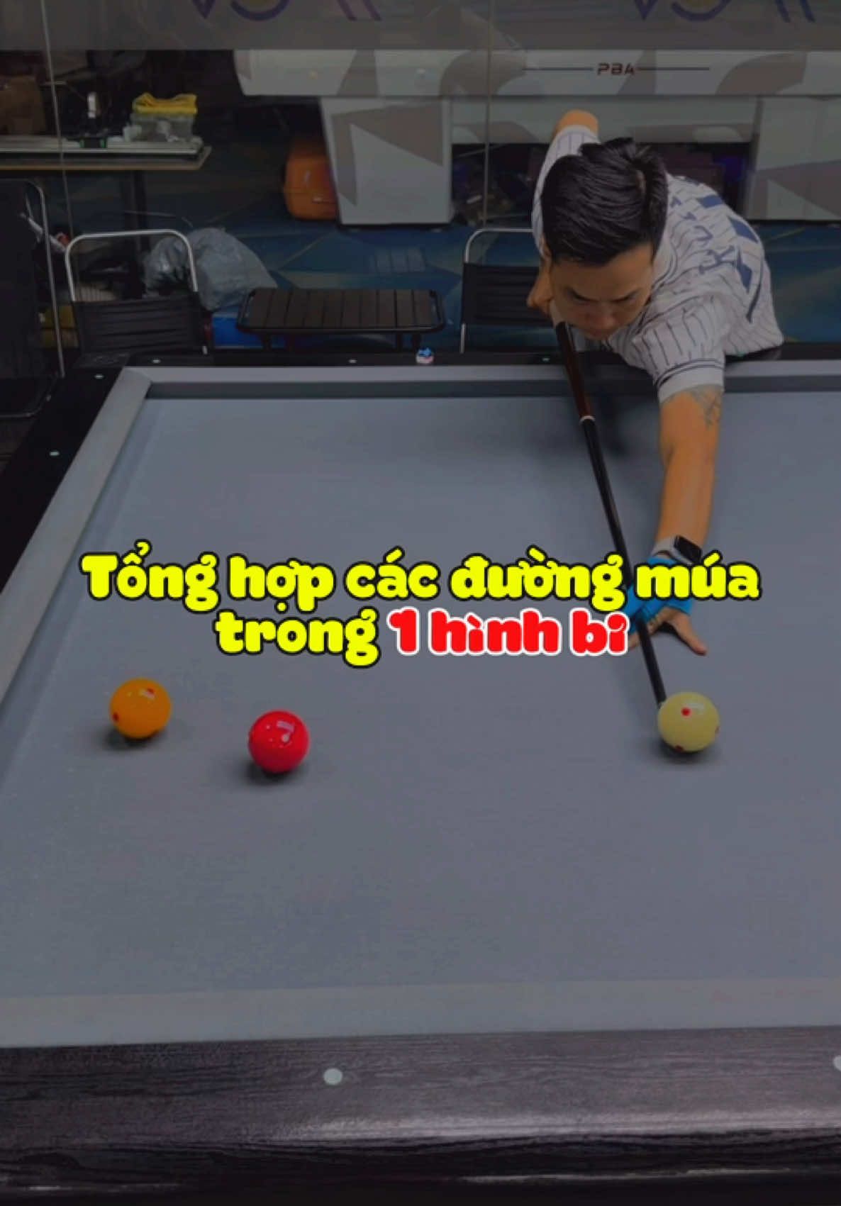 Tổng hợp các đường múa trong 1 hình bi . AE chọn hướng nào #carom3C #vucumi #bidavucumi #bida3bang #bida #billiards #huongdanbida3bang #bankshot