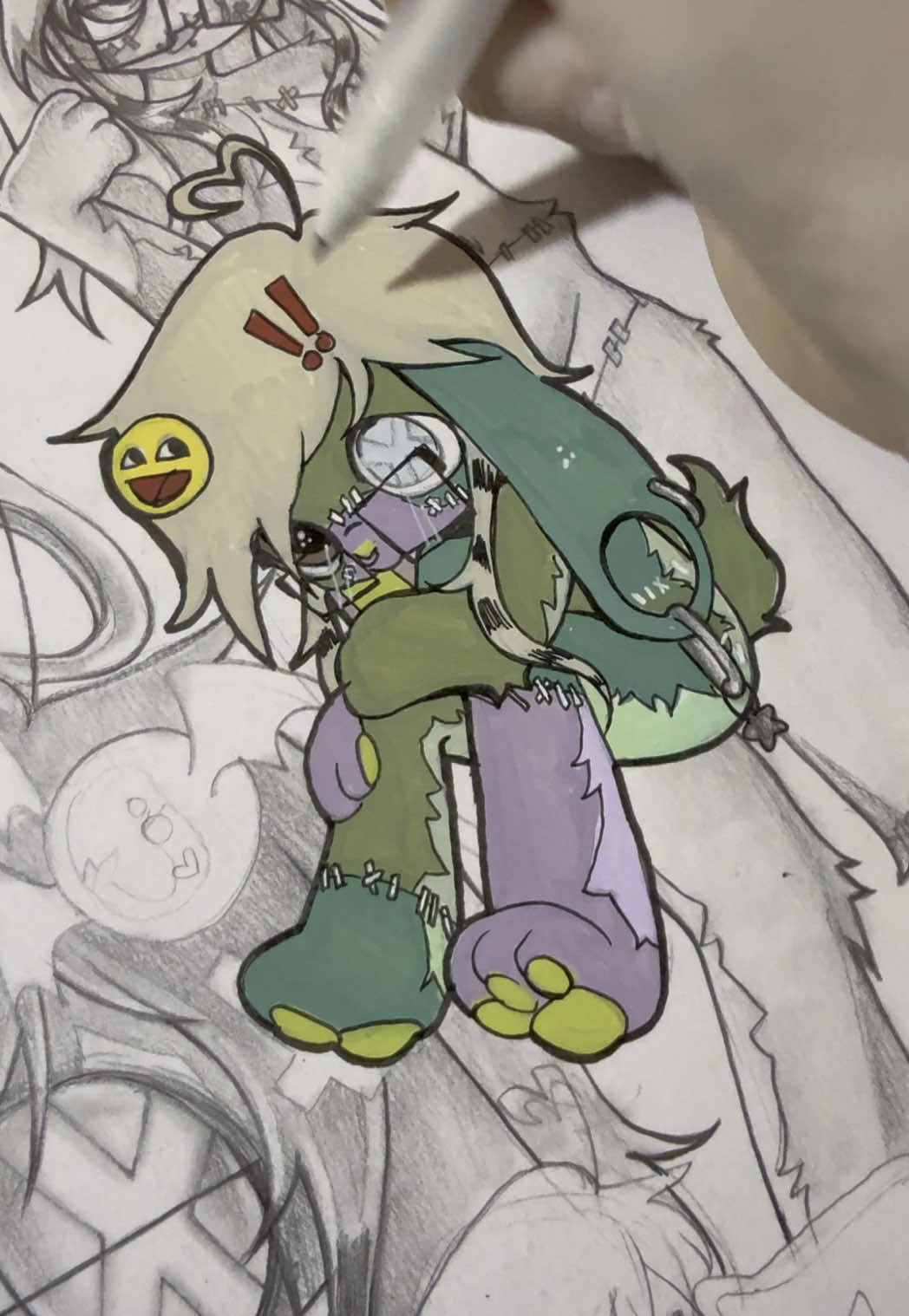 very different vibe for me but i hope u guys like it and learn a few things about Zom !  #furry #fursona #fursonaart #furryart #furryfandom #artprocess #traditionalart #speedpaint 
