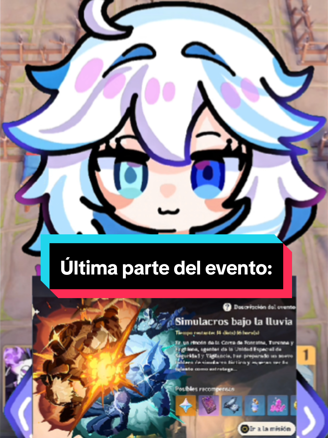 ✨ Última parte de la guía del evento Simulacros bajo la lluvia✨♥️🍞 #hoyocreators #genshin #iukpan #furina 