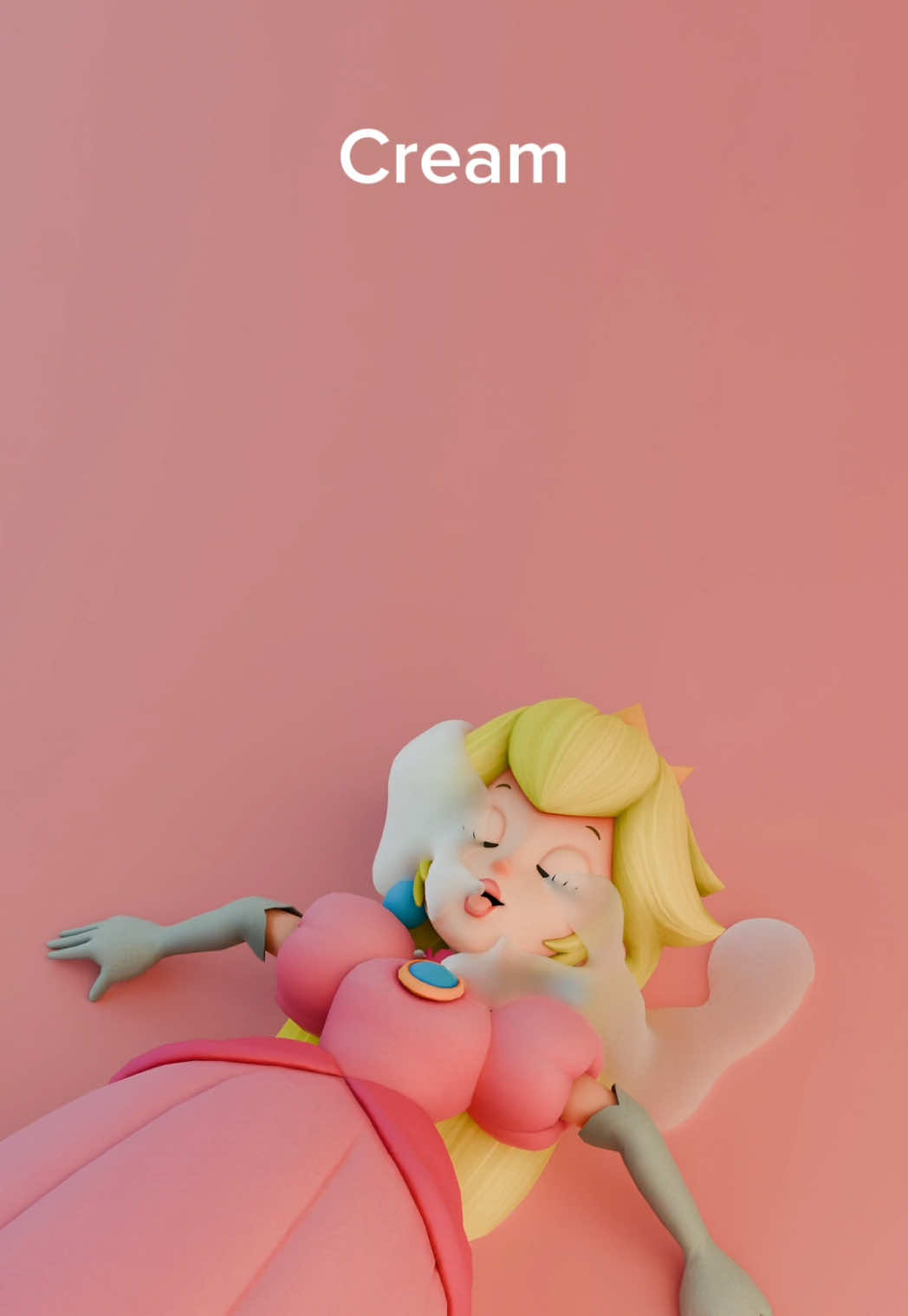 Princess Peach vs Fluid Simulation #water #satisfyingvideos #simulation #blender #3danimation #fyp 