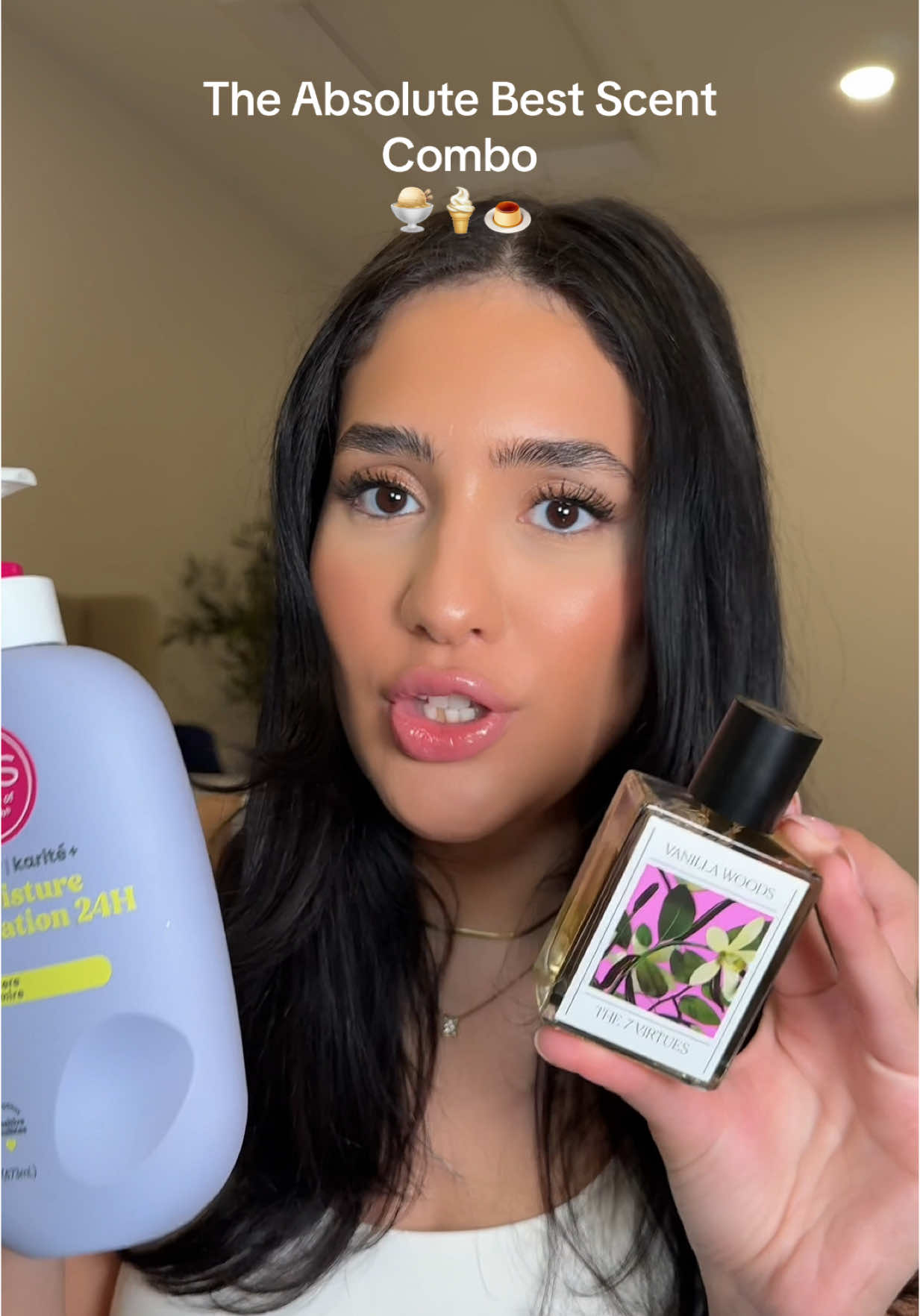 Literally the best scent combo out there 🍦#CapCut #perfume #scents #perfumetiktok #smellinggood #scentcombo #vanillagirl #vanillaperfume #vanillagirlaesthetic #vanillaicecream #perfumetiktok #perfumetok #7virtuesperfume #eos #eosvanillacashmere @The 7 Virtues Perfume @eos Products 