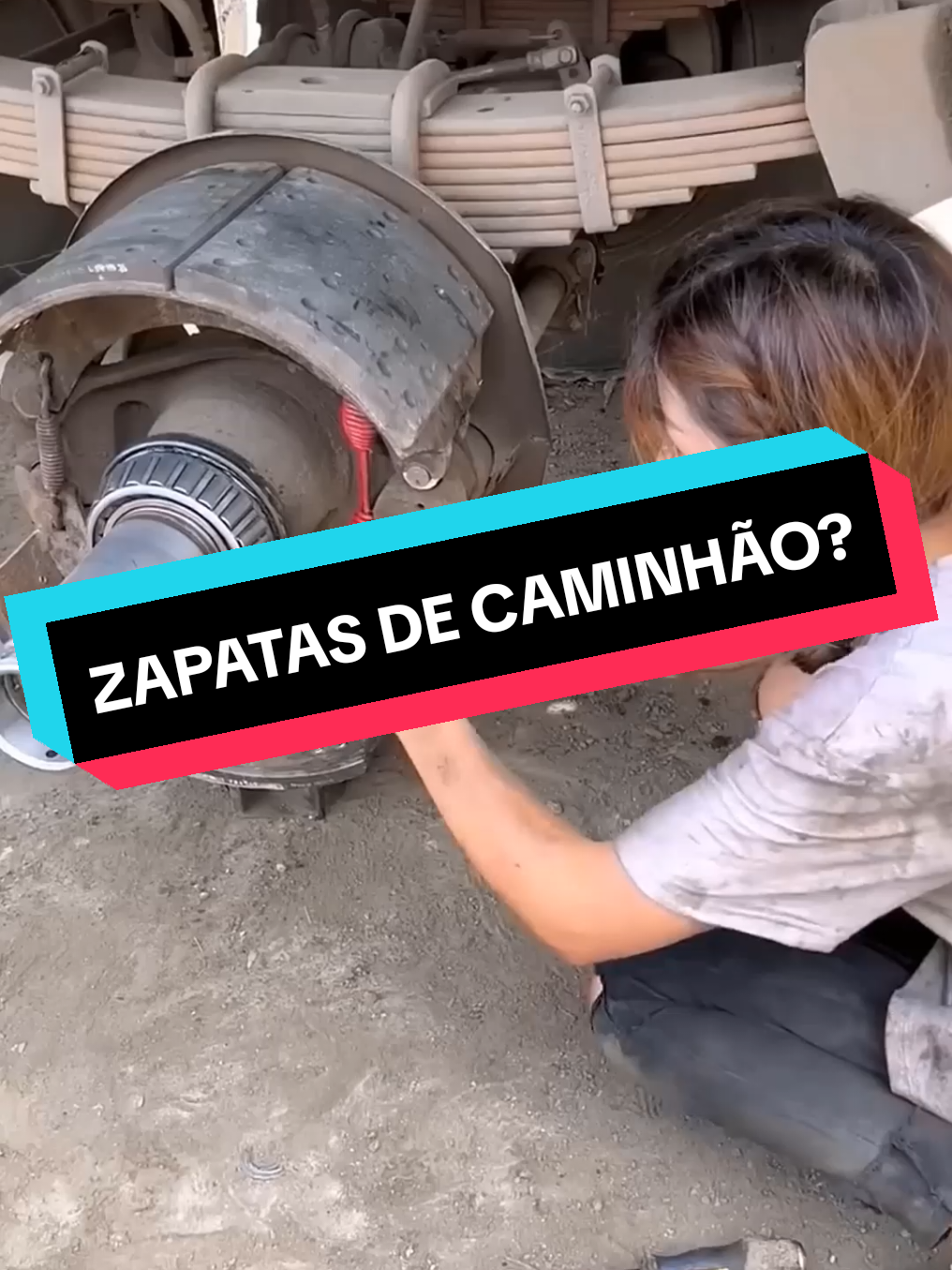 Como instalam sapatas de freio? #curiosidades #trabalho #divertido #tecnologia 