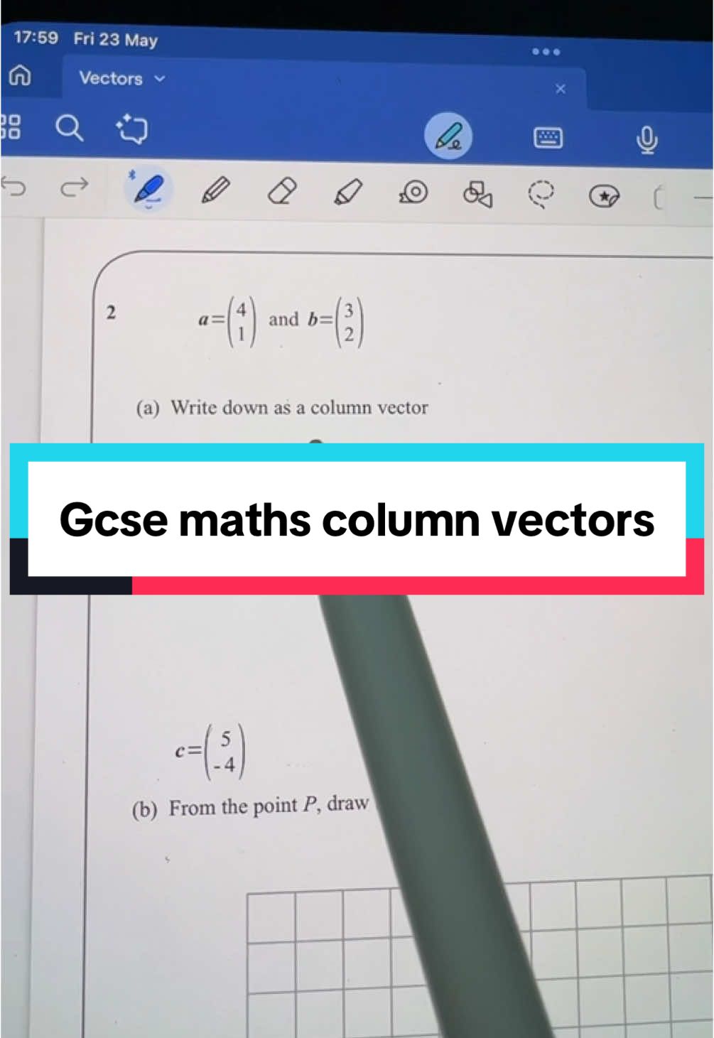 Year 11 students this is how you draw vectors on a grid #aqa #ocr #edexcel #studytok #exams2025 #mathsgcsegradeboundaries #grade5maths #gcsemathsrevision #gcsemaths2025 #gcsemaths 