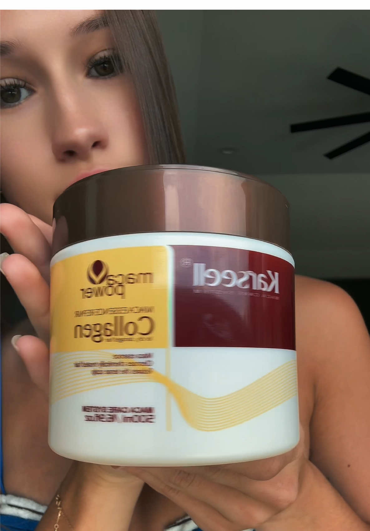 This is the PERFECT hair mask for repairing damaged hair! (also smells SO good) Thank you so much for sending me this hair treatment!! #TikTokShop #hairtok #hairmask #treatment #fyp 