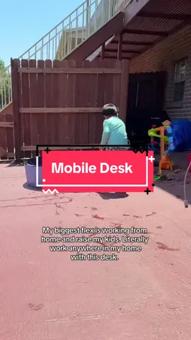 This desk has provided me with so much flexibility and be able to have my son enjoy the outdoors. #TikTokShopMemorialDay #standingdesk 