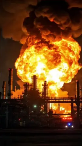 A massive explosion rips through an oil refinery — flames erupt into the sky and chaos unfolds in seconds! The firestorm turns night into day as emergency crews rush to control the inferno. An unforgettable scene of industrial disaster! --- #OilRefineryExplosion #IndustrialDisaster #MassiveExplosion #Fireball #BreakingNews #RealFootage #DisasterVideo