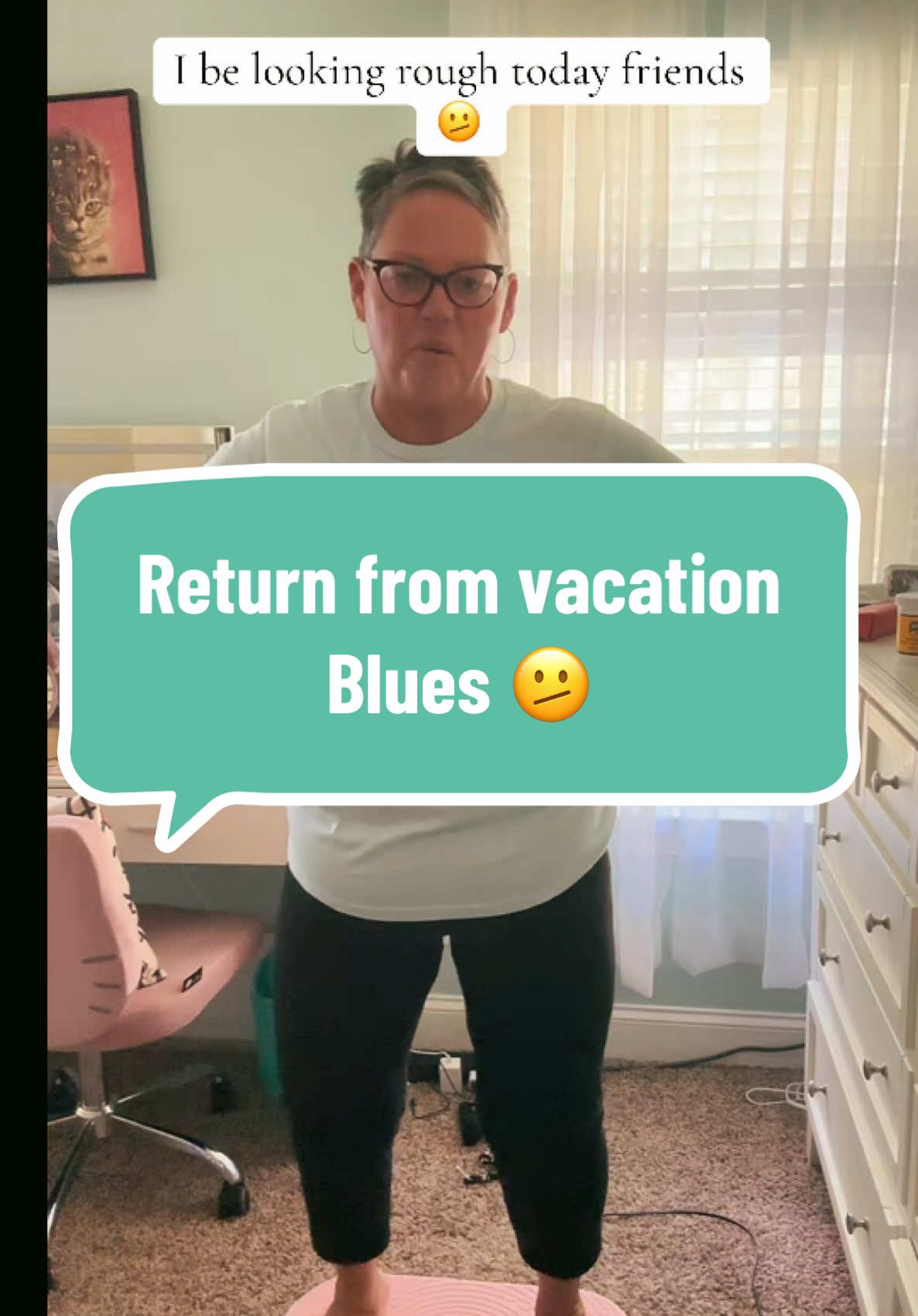 Can somebody come unpack for me?  I didn’t even take that much!  And that mattress…that should be against the law!  Im gonna need Mr. Tim to get me a hot tub pronto!  Until then, vibration plays it is 🤷🏻‍♀️ #vacation 