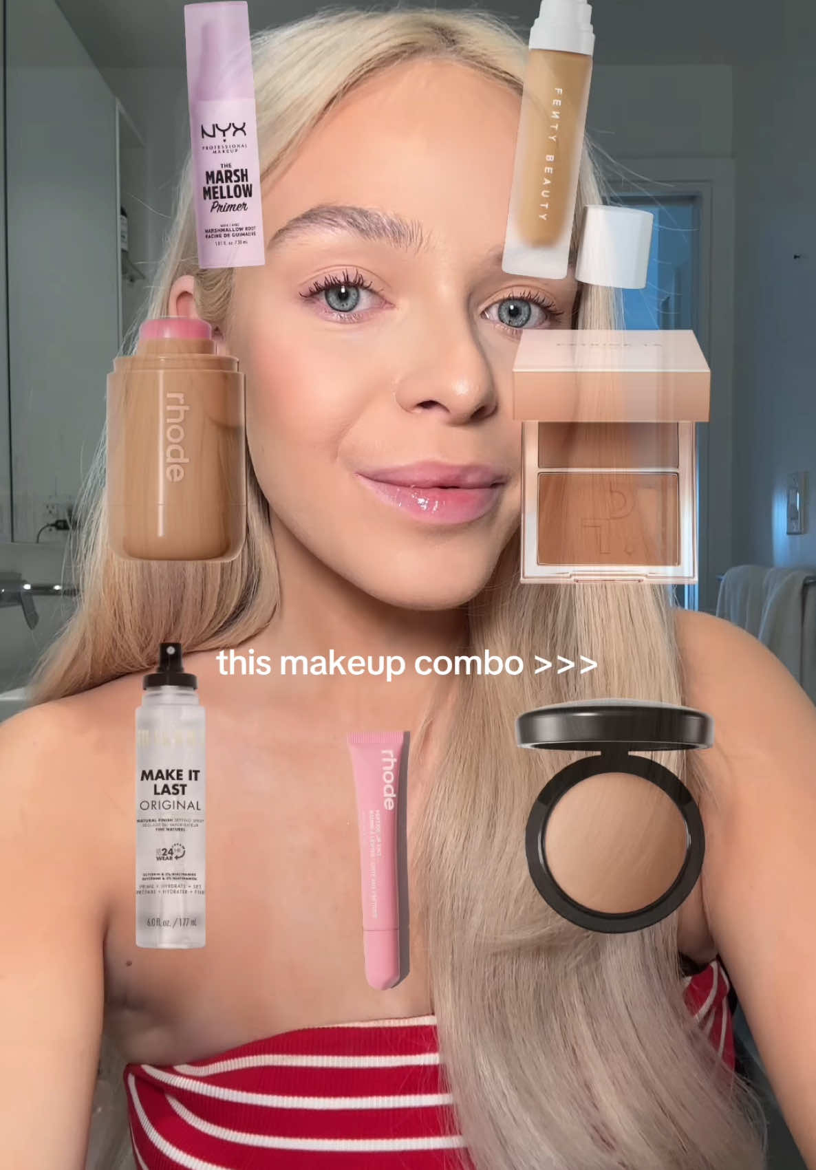 Should I recreate this look?? 👀💗 @Huda Beauty @elfcosmetics @Olehenriksen @Patrick Ta Beauty @ONE SIZE BEAUTY #makeupchallenge #MakeupRoutine #BeautyTok 