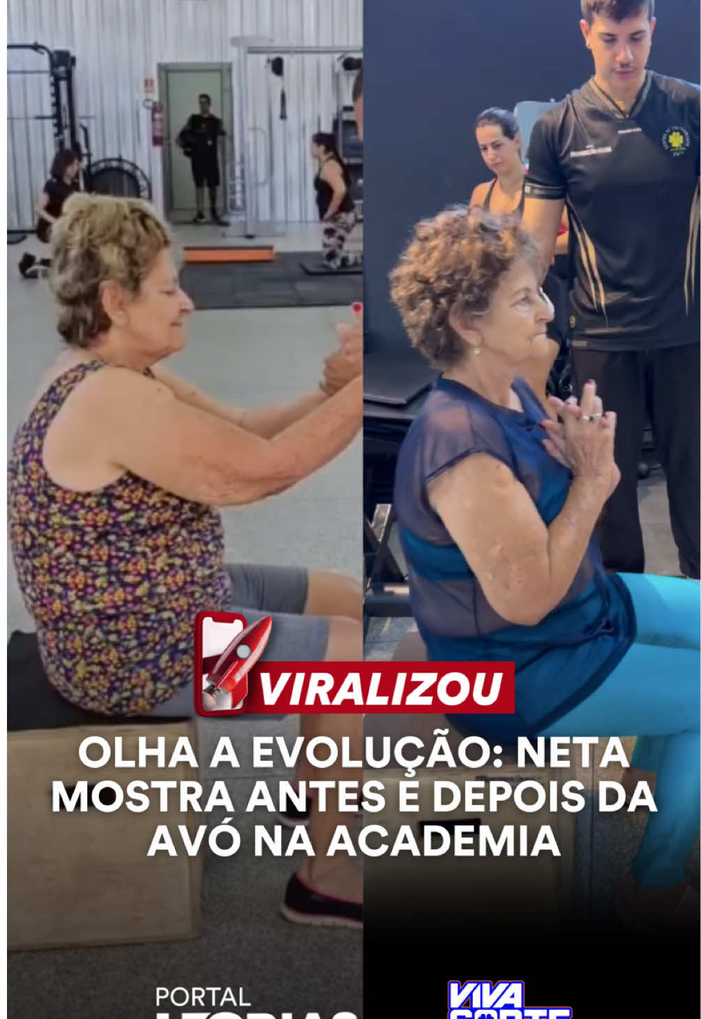Começar na academia depois dos 60 pode ser um grande desafio, como foi o caso da avó da personal Andressa Leite; que mostrou que com paciência e incentivo, os resultados podem ser extraordinários. Depois de alguns meses de treinos intensivos, a vovó fitness não só mostrou a evolução na musculação, mas também na postura, autocuidado e autoestima. Olha o sorrisão dela! Créditos: @andressaleitetavares @kerciapersonal @jeiversongobbo
