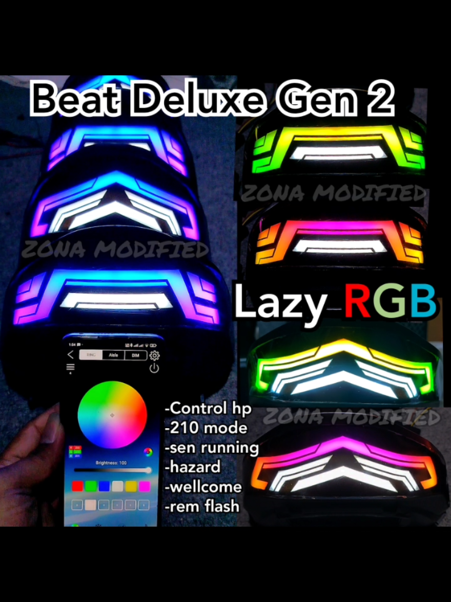 Stoplamp Lazy RGB Honda Beat Deluxe Gen 2 smart key/street 2024-2025 #lazybeatdeluxe #beatdeluxe #beatdeluxegen2 #deluxegen2 #hondabeat #beatstreet #beatstreetmodifikasi #fyp #fypage #fypシ゚ #lazyrgb #lazymurah 