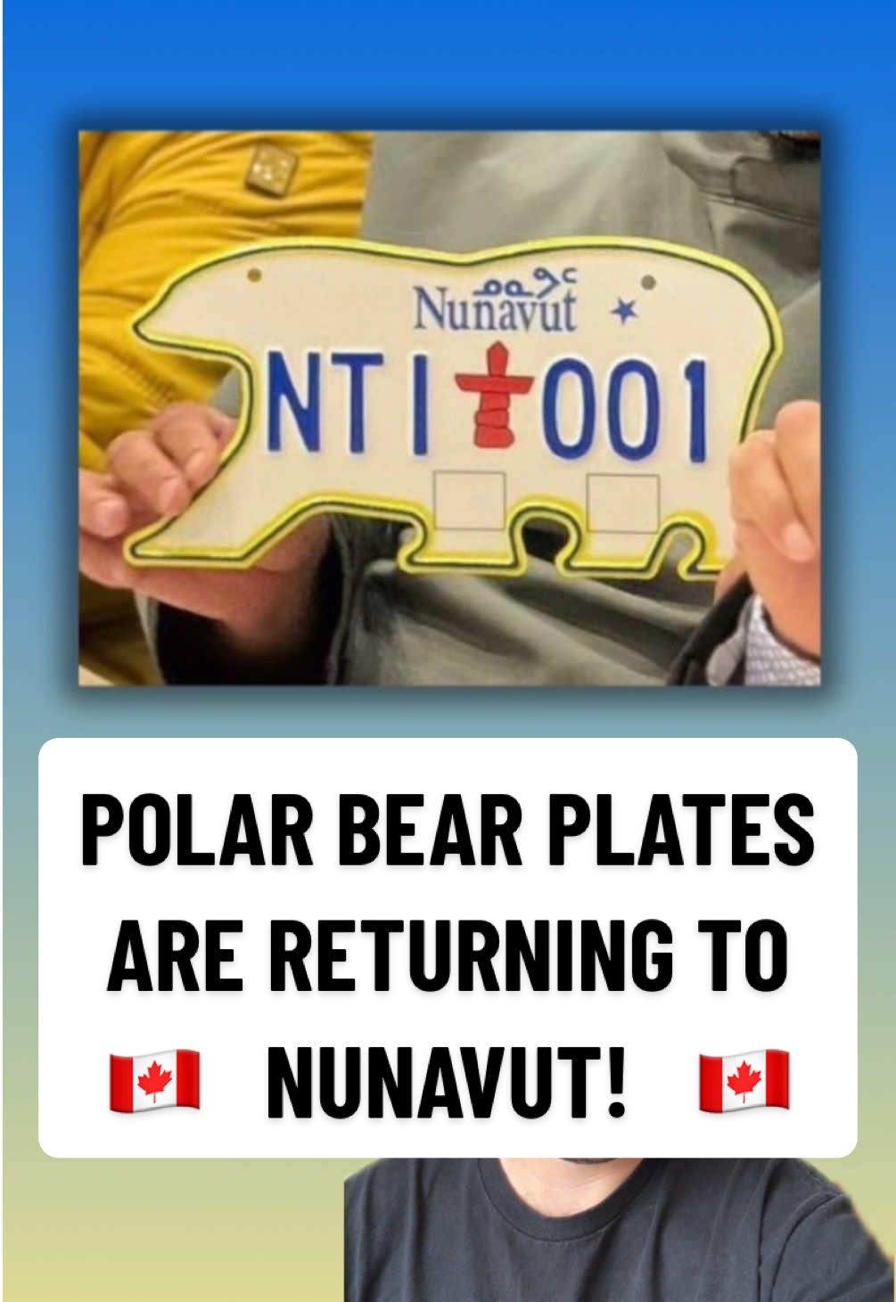 Polar bear-shaped license plates are officially returning to Nunavut! 🇨🇦🇨🇦 #foryoupage #fyp #licenseplatetok #canada #nunavut #northwestterritories 