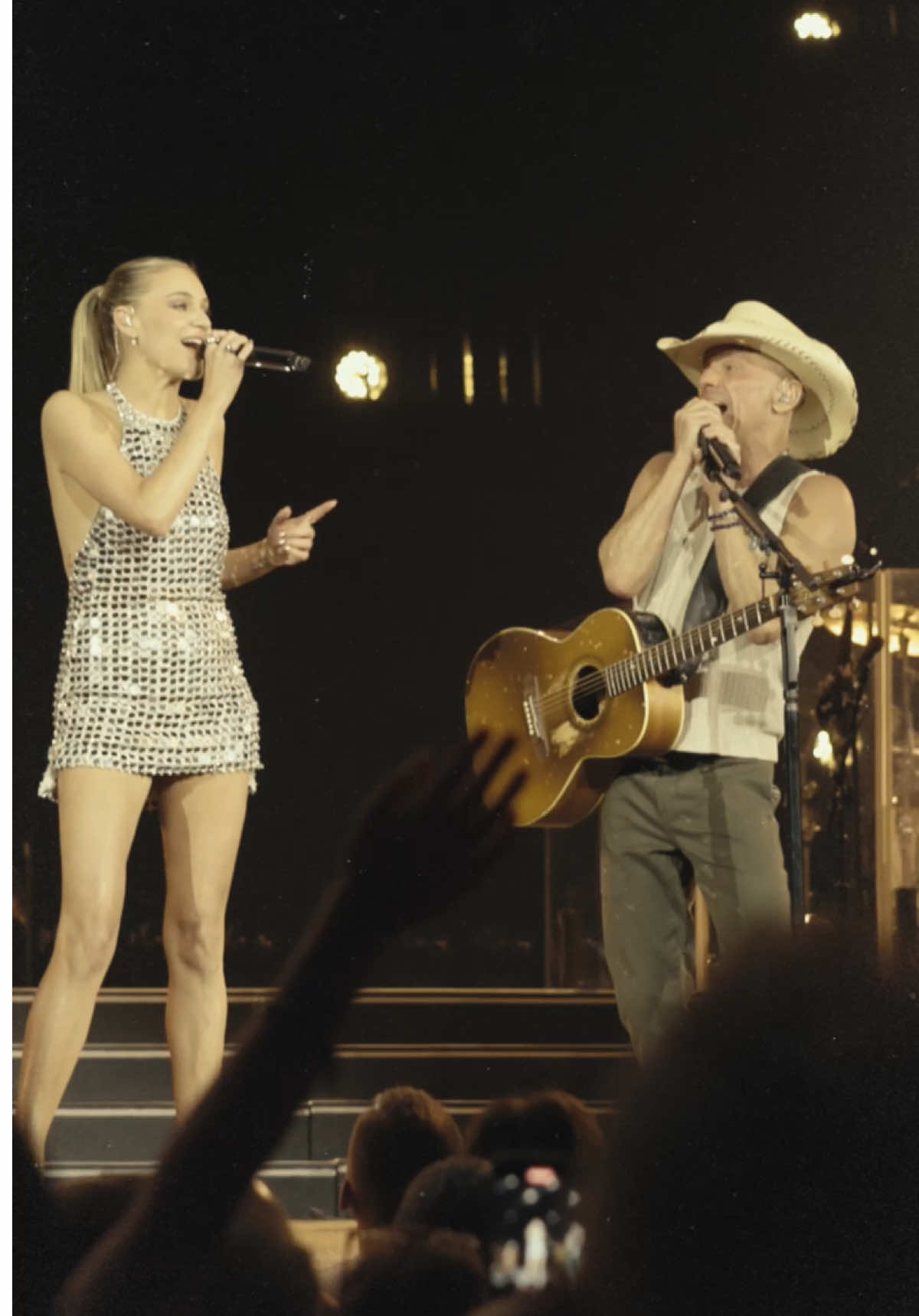 Nothing can prepare you for your first night at Sphere in Vegas. It was so magical and even more emotional for me and my road family. Thanks to the whole sphere team and a very special thanks to my friend from Knoxville, TN @Kelsea Ballerini for such a great suprise on our first night. What a beautiful, unexpected treat. We get to do it all again Saturday. Video Credit: @Ash Summerford (ASHTRONOT) 