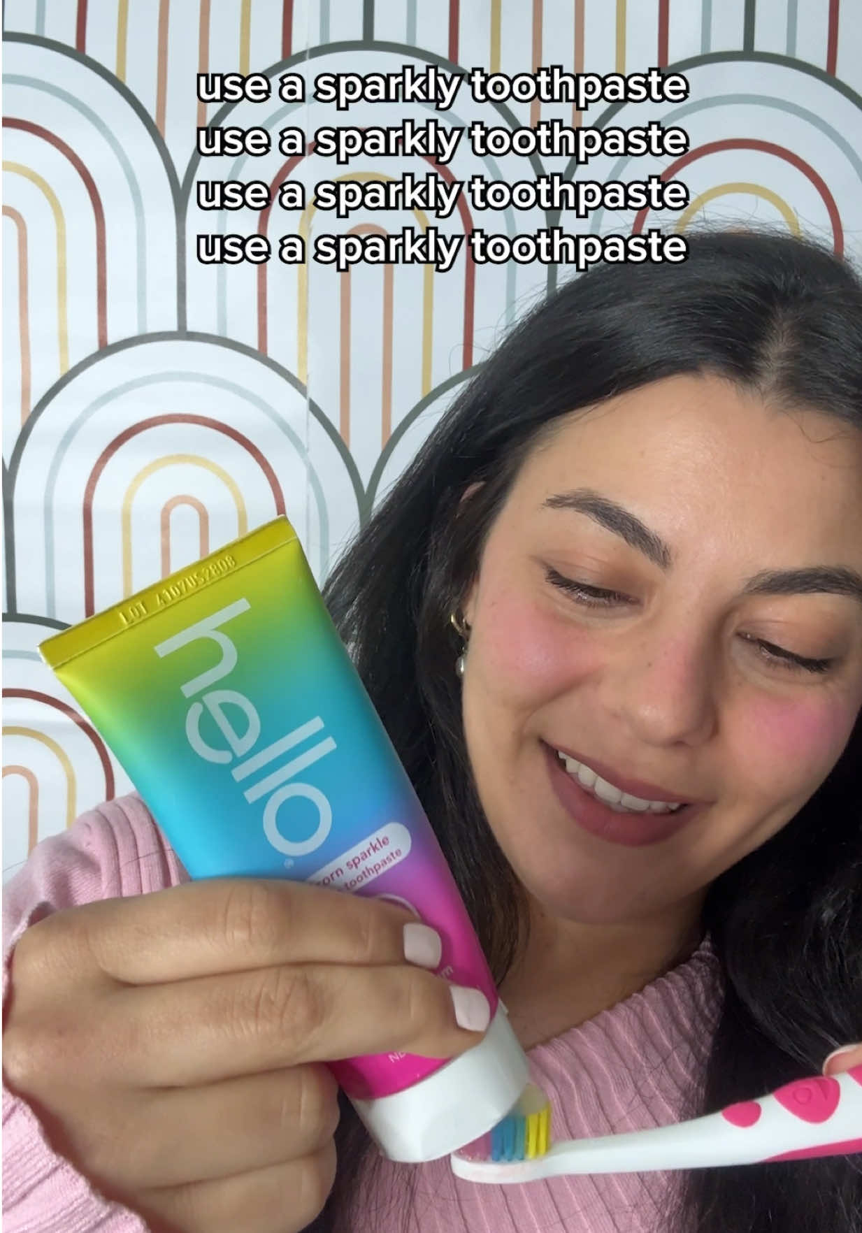 music to our smile 🪥✨ #hello #helloproducts #choosefriendly #toothpaste #smile #unicorn #sparkle 