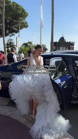 They didn’t let me on the red carpet… 🥹 #cannesfilmfestival #dress #skin #hair #makeup @L'Oréal Paris UK 