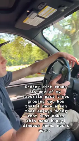 Windows down and music up! And before yall come at me for him being on his phone we were literally driving 5 mph #butseatbeltwason #dirtroadriding #favoritememories #foryoupage 