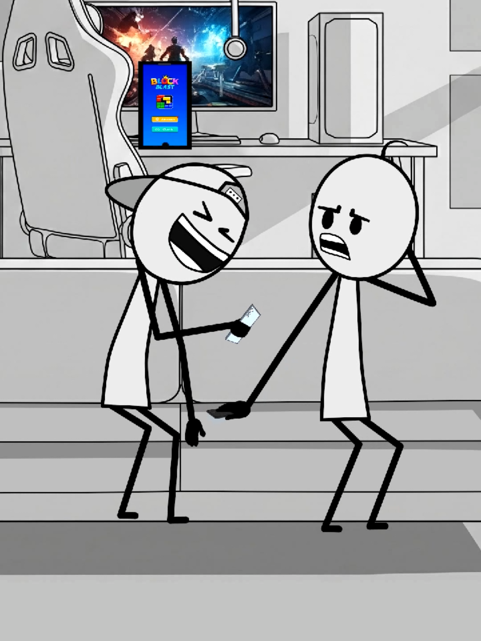 That one friend who hits you while laughing #blockblast #hungrystudio  #fyp #foryoupage❤️❤️ #laughing #friends #bestfriendscheck #viralvideos #relatable 