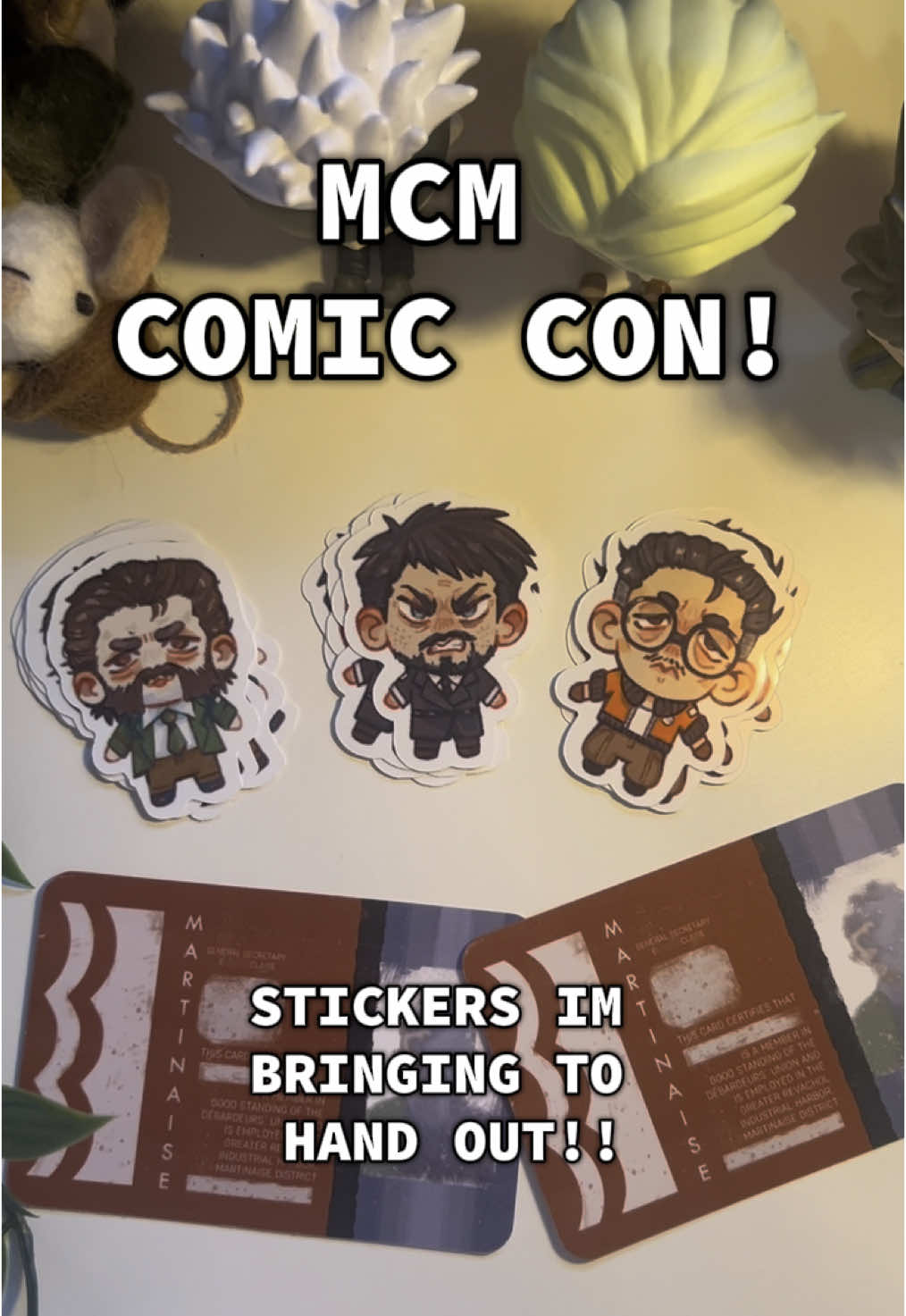 MCM COMIC CON GOERS - preparing free stickers to give to cosplayers I see with in these fandoms!! I’m so excited #mcm #mcmlondon #mcmcomiccon #mcmcomiccon2025 #stickers #discoelysium #aceattorney #jjk #goodomens #hsr #HonkaiStarRail #witchhatatelier 