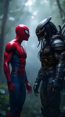 Spiderman vs Predator #viral #fusion #hero #monster 