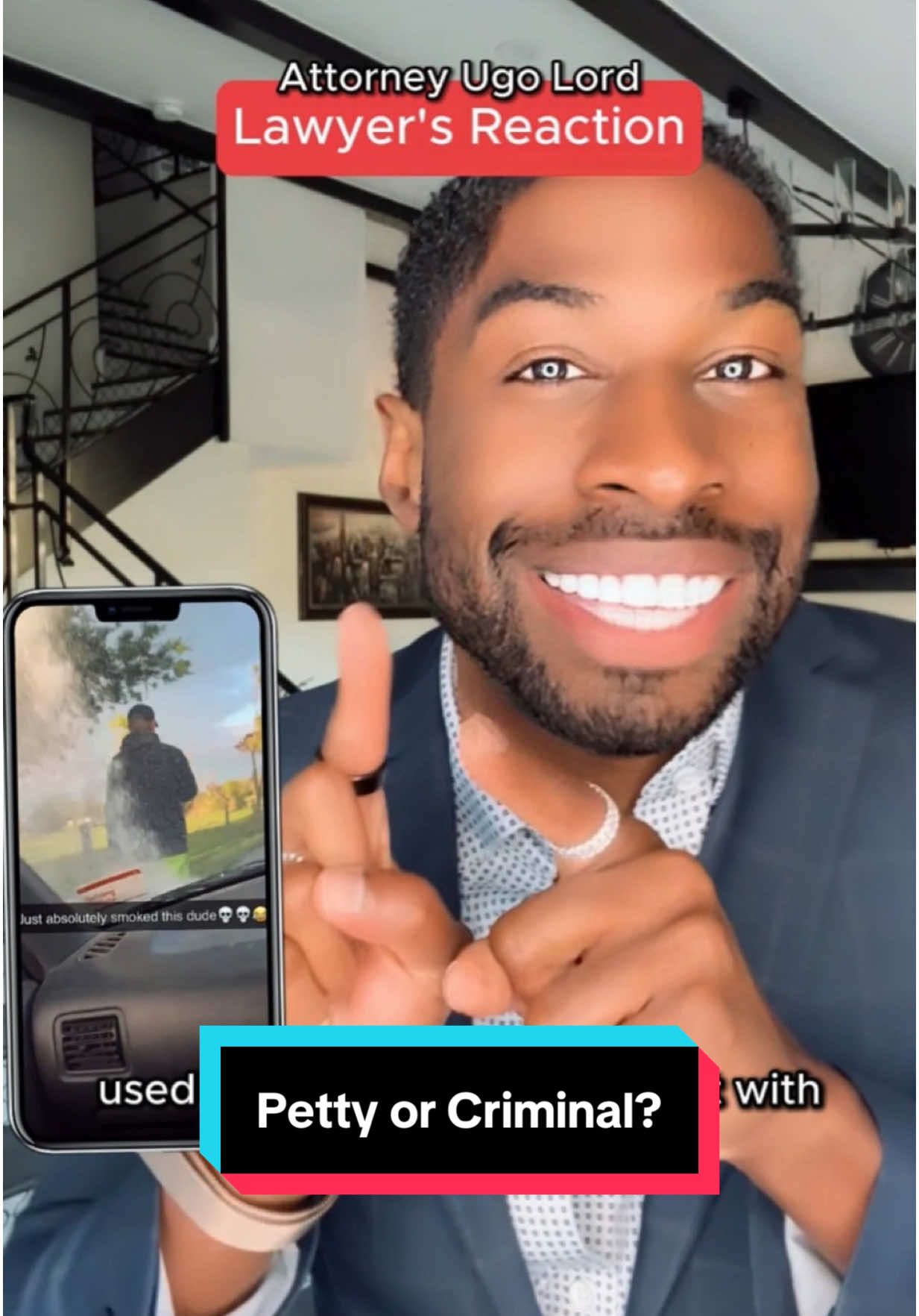 Petty or Criminal? Driver Purposely Soaks Pedestrian with Puddle Water! Did This Driver Commit a Crime? Attorney #UgoLord reacts! #lawyer #TikTokPartner #lawyersoftiktok #attorneysoftiktok 