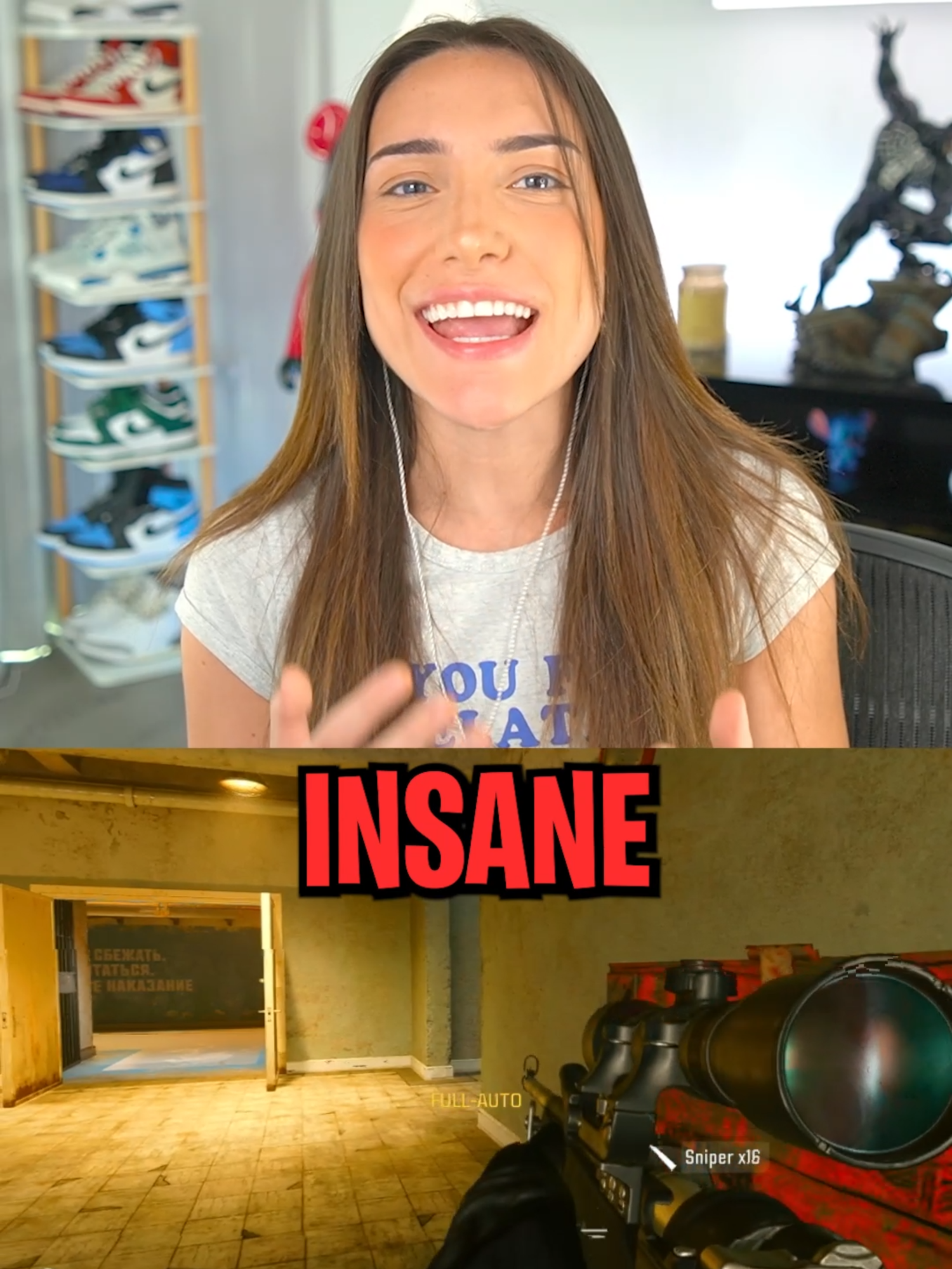 MOST INSANE KNIFE KILL #fyp #nadia #callofduty #warzone