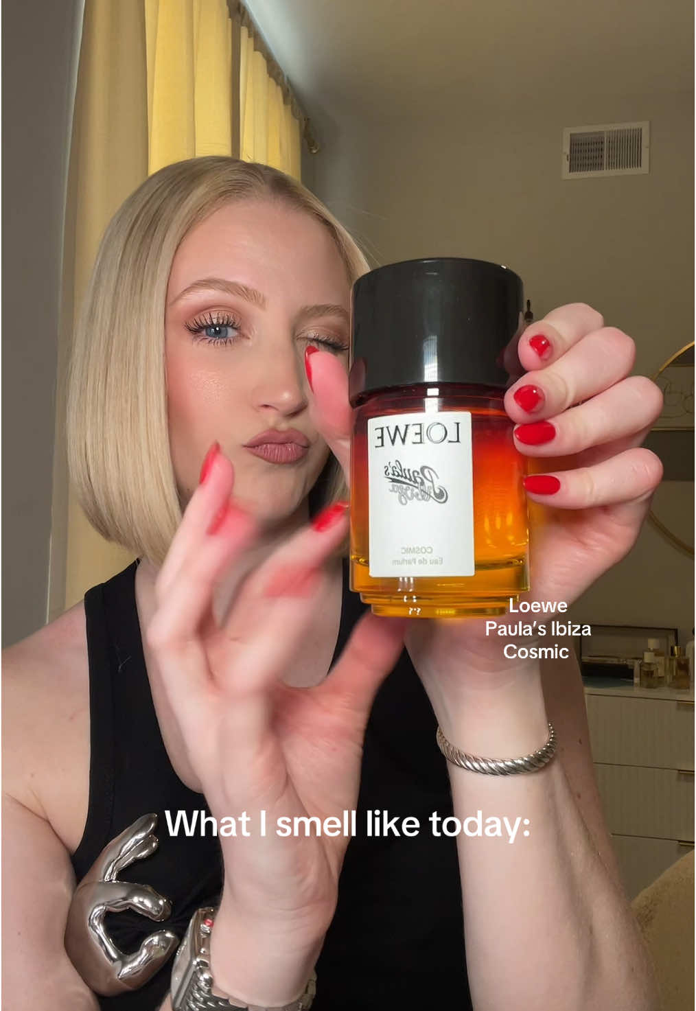 Fruity, sensual, sweet and woody is the vibe today ✨🥭🍭🧡 Products used: 1. @Orena Fragrances body lotion in fruity aura (10% off code ERIN10) 2. @Patrick Ta Beauty body oil  3. Orena serene halo perfume oil  4. @CYKLAR secret Santal perfume oil  5. @LOEWE Paula’s Ibiza cosmic perfume  6. Sospiro Dolce Melodia perfume  7. Kyse Delizia Di marshmallow perfume in the hair  #perfumetiktok #perfumetok #whatismelllike #sotd #perfumelayering #loewecosmic #loewepaulasibiza #perfumelayeringcombos 