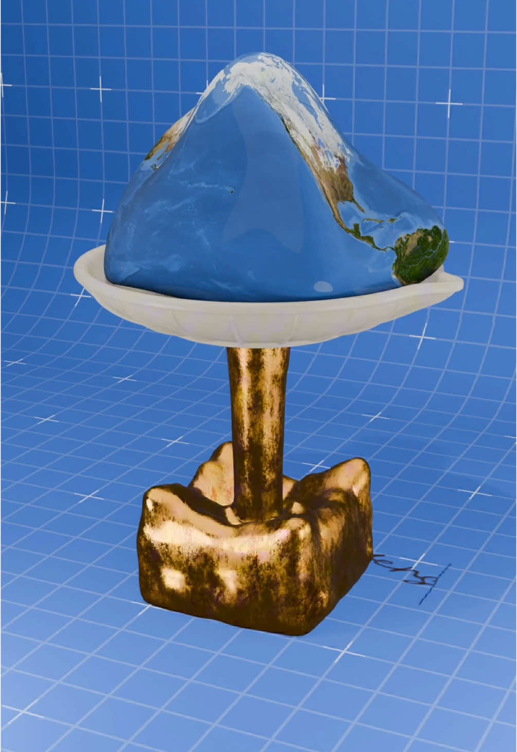 Se pegar todo ouro do mundo e fazer um cubo 