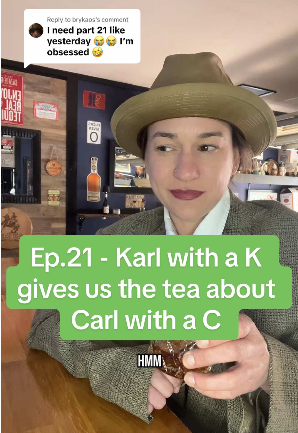 Replying to @brykaos Episode 21 of The Neighborhood Bar series - Karl with a K gives us the tea on Carl with a C #garagebar #neighborhoodtea   