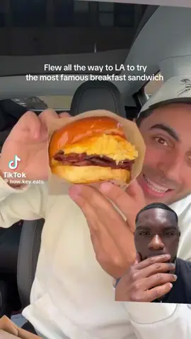 Flew all the way to LA to try the most famous breakfast sandwich from Eggslut for the first time #foodreview 
