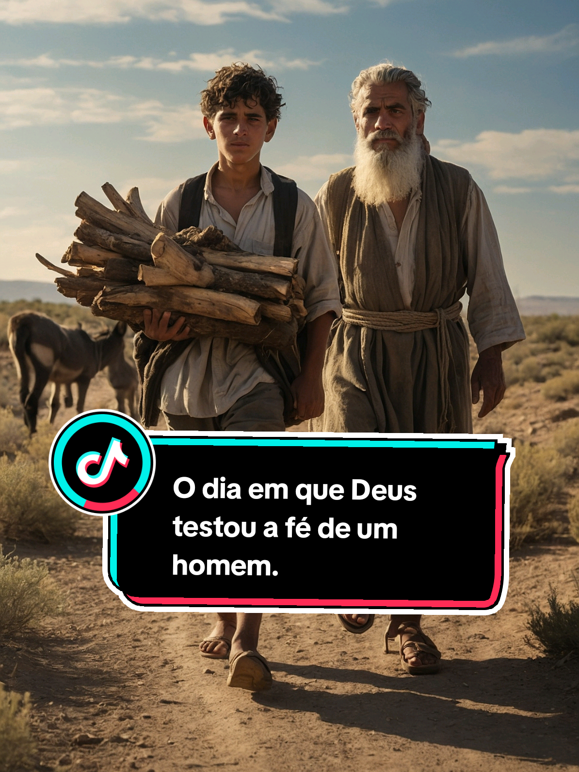 O dia em que Deus testou a fé de um homem. . #deus #historiadabiblia #inteligenciaartificial #jesuscristo #abraao #paidafe #isaac #biblia 