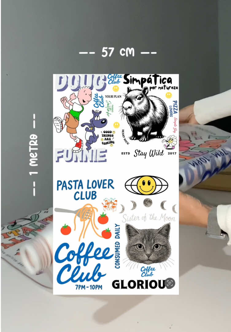 Quantas estampas consigo produzir com 4 METROS DE DTF?   #prensatermica #camisetaoversized #camiseta #dtftextil #estampadtf #shopee #costura #estampandocamiseta #estampacamiseta 