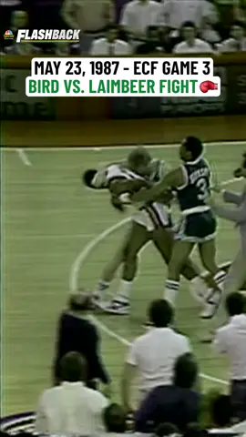 🗓️ OTD: May 23, 1987 - Larry Bird and Bill Laimbeer are both ejected from Game 3 of the Eastern Conference Finals after getting into a fight 🍿